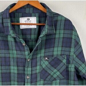 Vintage Mossy Oak Mens XL  Tartan Plaid Flannel Shirt Long Sleeve Button Down